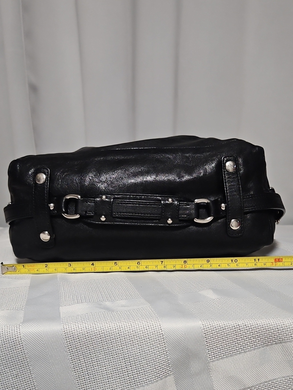 Black Leather Coach Ashley Satchel - Picture 7 of 14